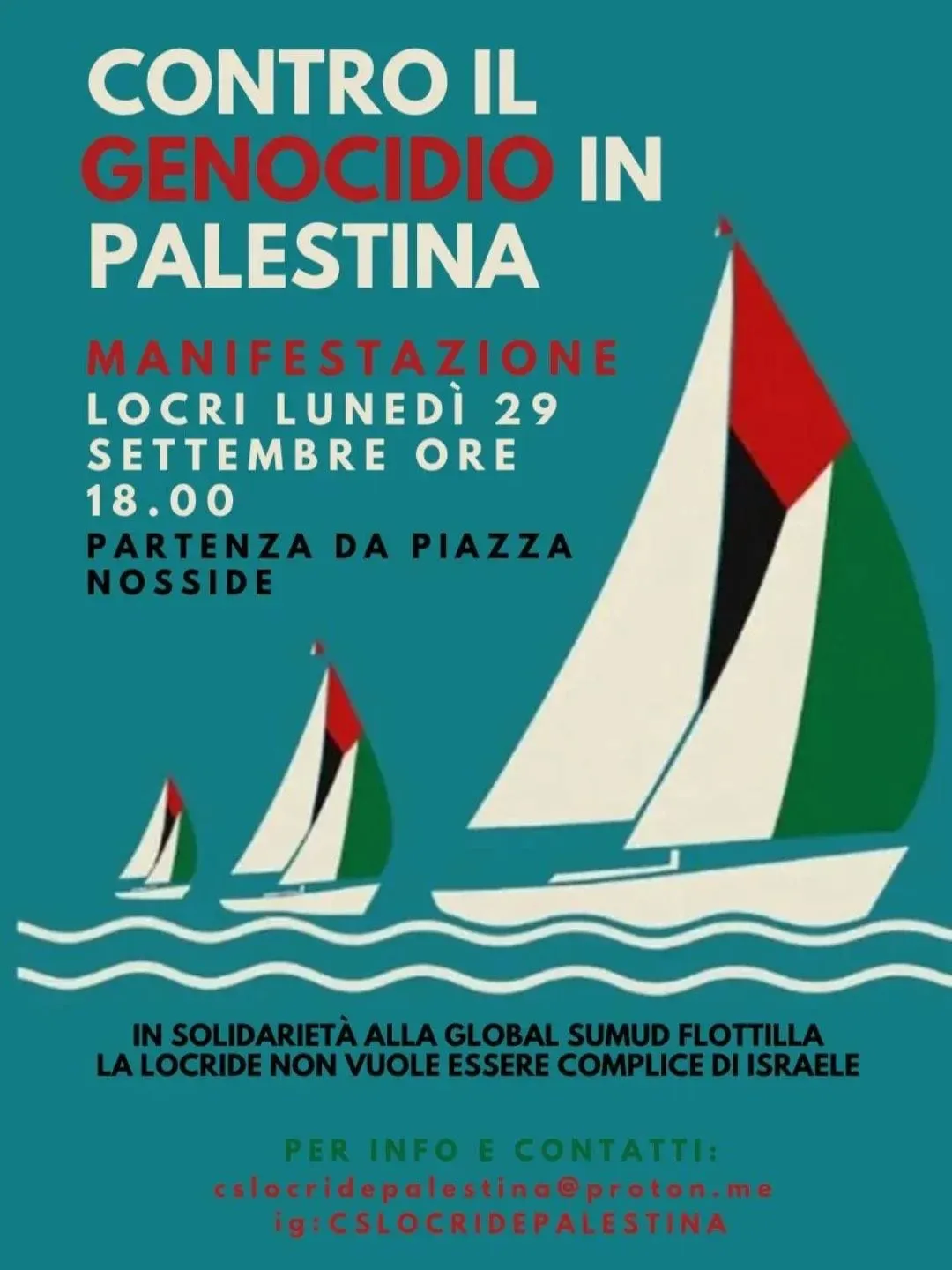 Contro il Genocidio in Palestina - Manifestazione a Locri